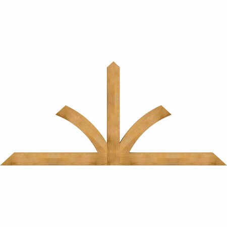 Ekena Millwork Richland Rough Sawn Timber Gable Bracket, Western Red Cedar, 108"W x 49"H x 4"D x 6"F, 11/12 Pitch GBW108X49X0406RIC00RWR